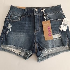 VANILLA STAR MIDRISE SHORTIE SIZE 5 $15